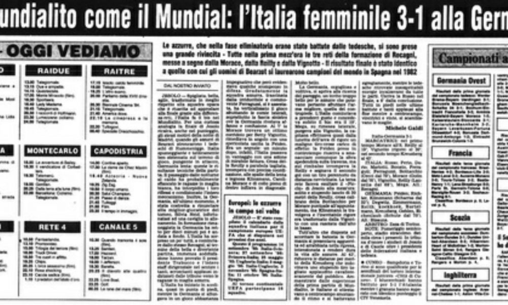 Il Mundialito di Calcio Femminile vinto dall'Italia nel 1984 Gli Eroi