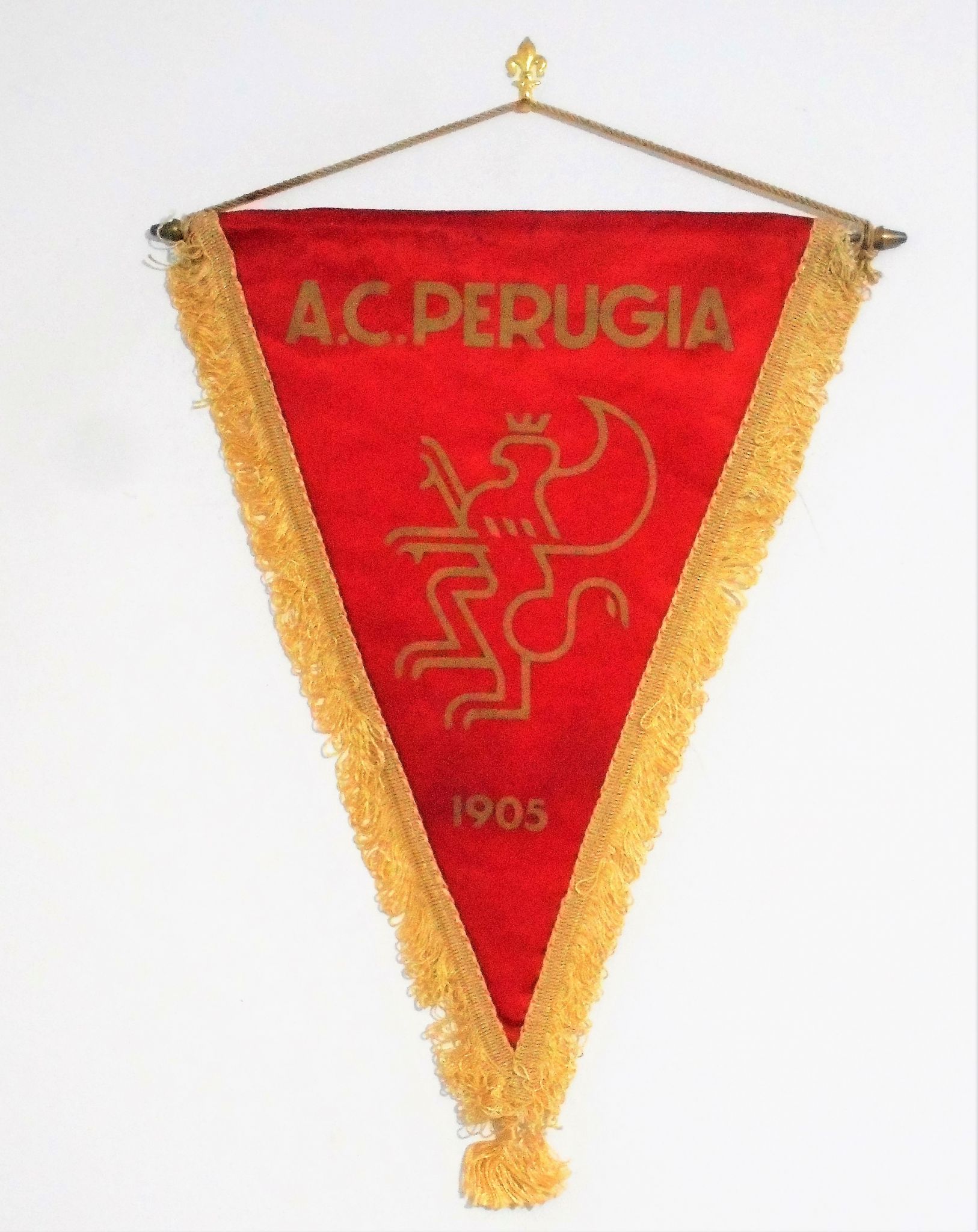 Gagliardetto (fanion) A.C. Perugia - Supporteur Football Italie - Objet Collection