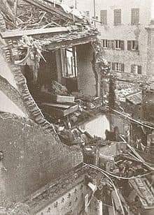 Le conseguenze dei bombardamenti in quel 9 febbraio 1941 a Genova (Foto Wikipedia)