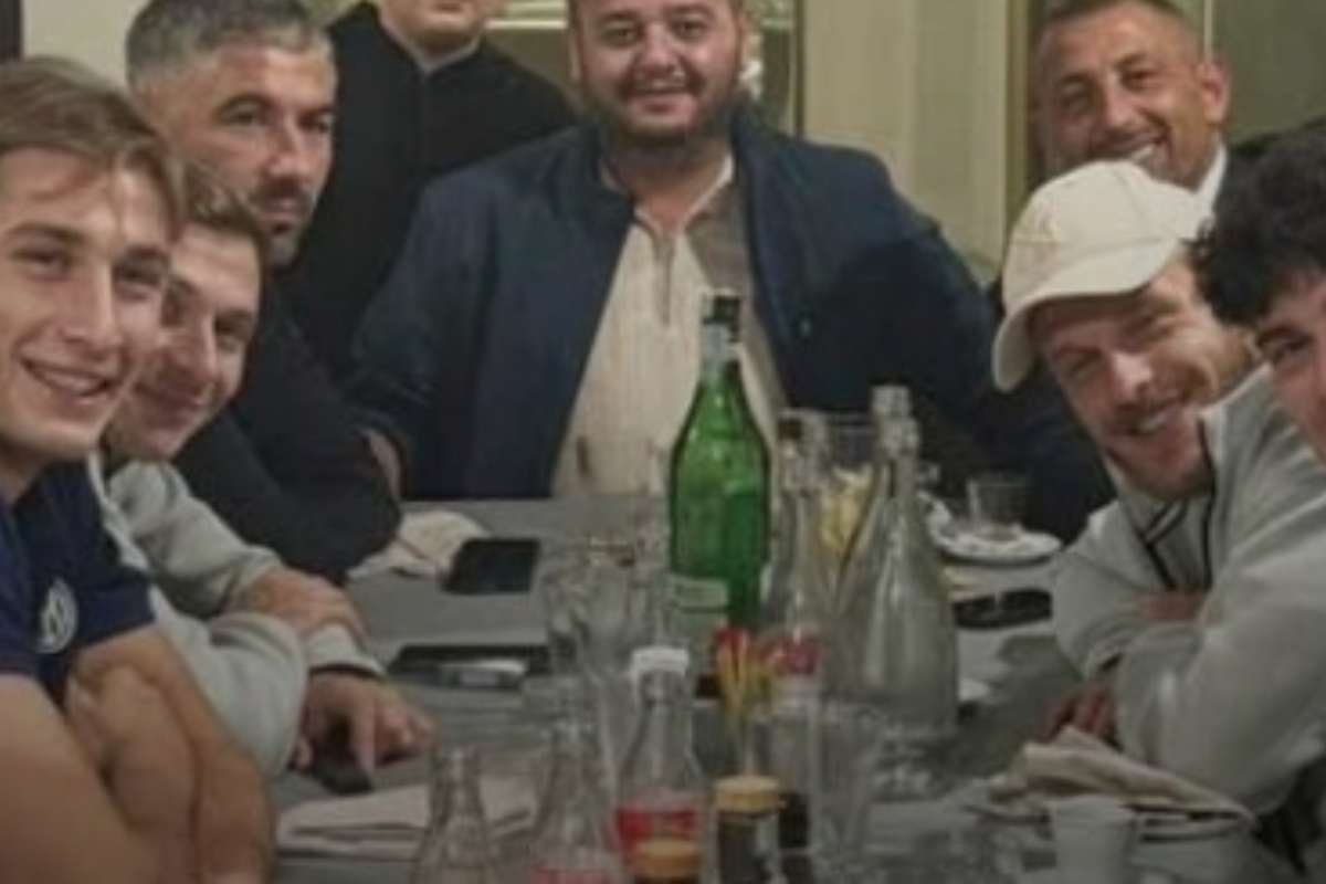 Giocatori dell'Inter a cena