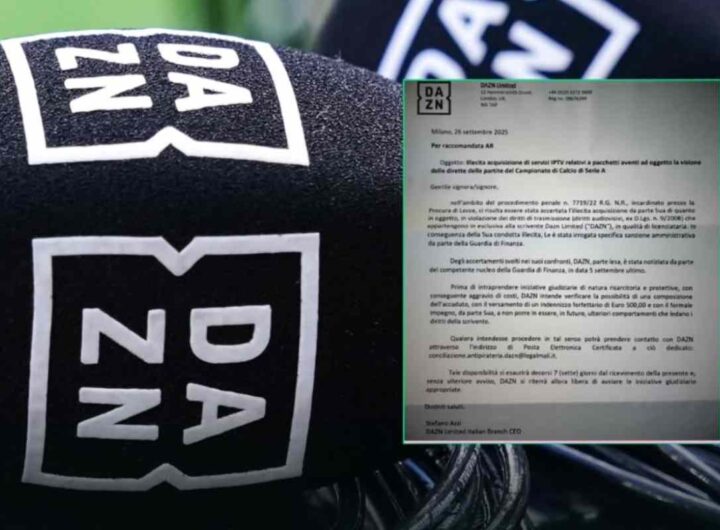 Dazn chiede 500 euro
