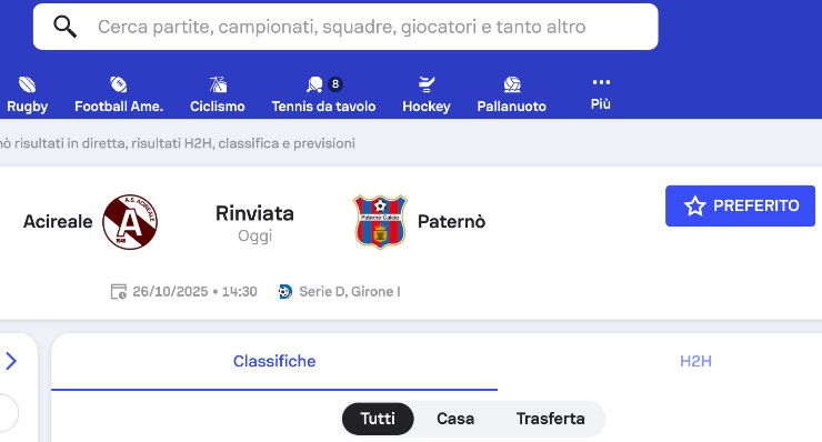 Rinviare la partita