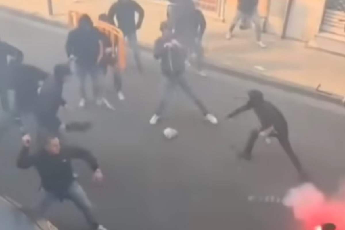 Scontri tra tifosi Pisa Verona