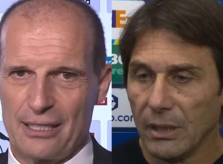 Max Allegri e Antonio Conte in primo piano