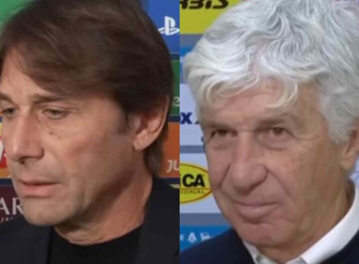 Antonio Conte e Gian Piero Gasperini in primo piano