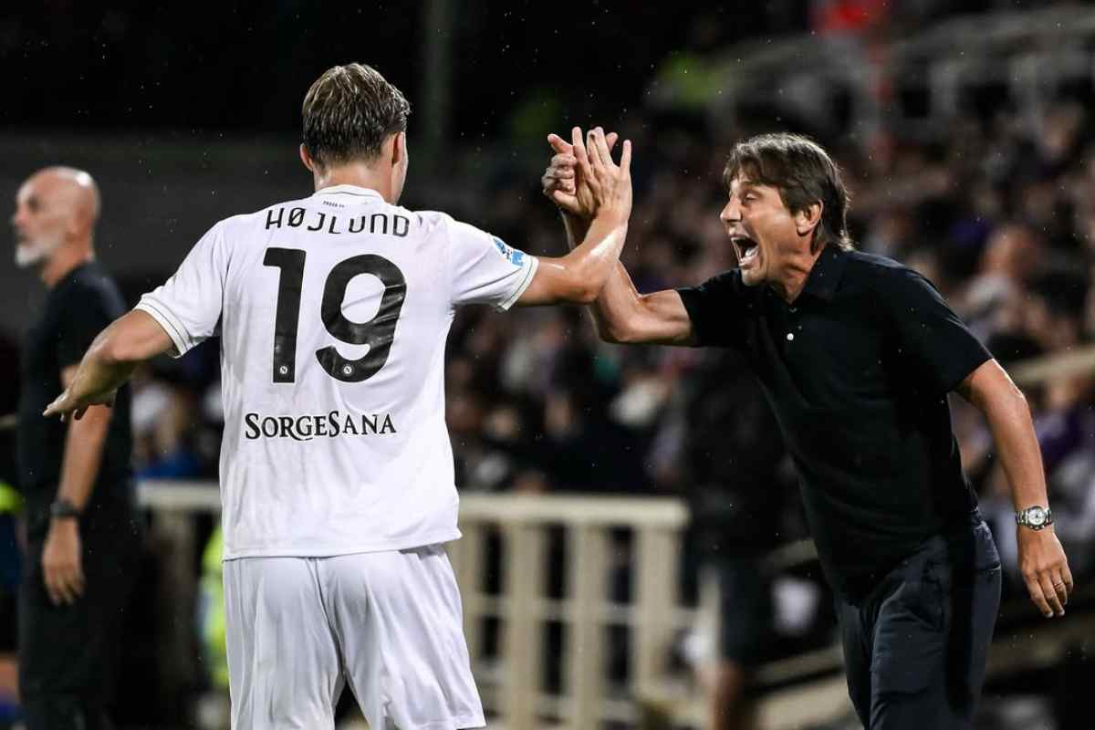Antonio Conte e Rasmus Hojlund