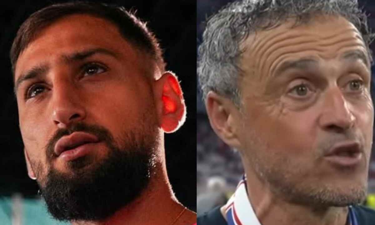 Gigio Donnarumma e Luis Enrique in primo piano