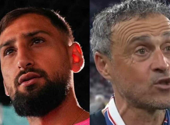 Gigio Donnarumma e Luis Enrique in primo piano