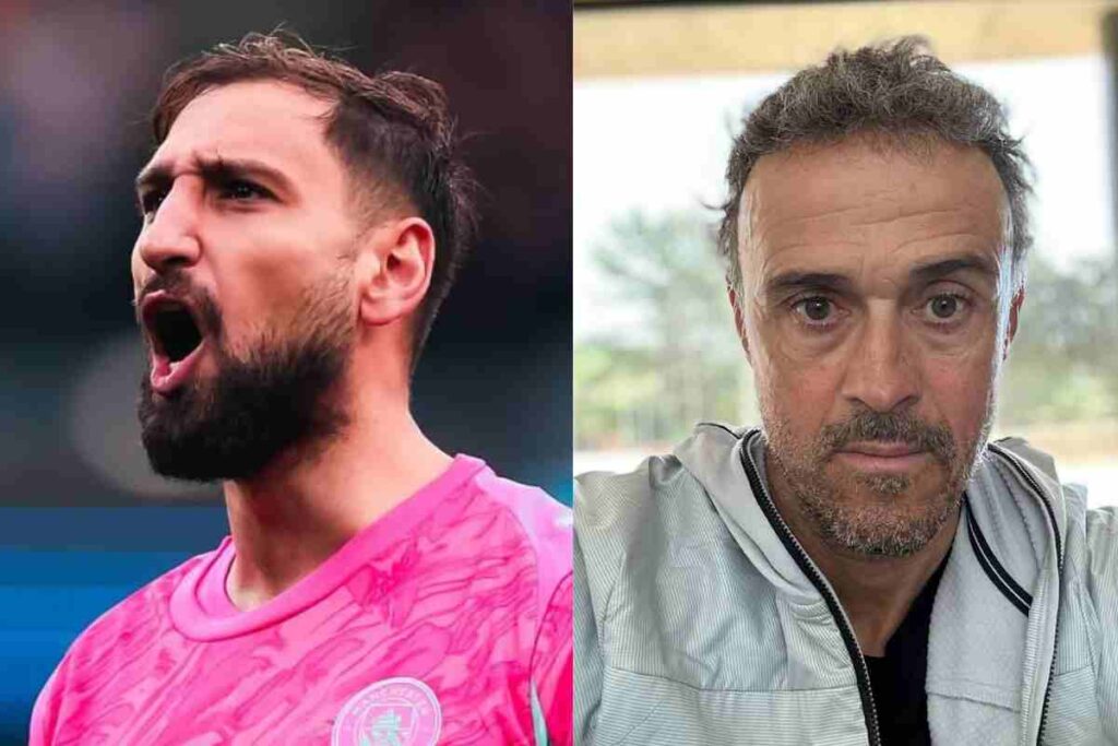Gigio Donnarumma e Luis Enrique in primo piano