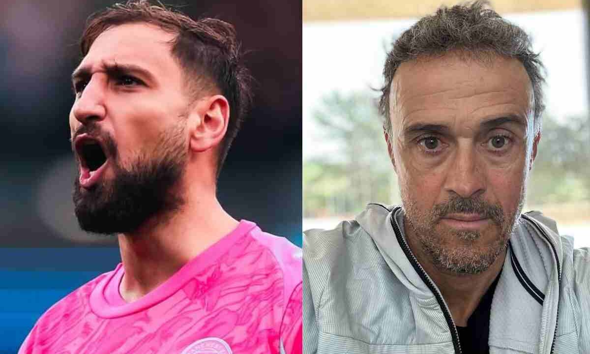 Gigio Donnarumma e Luis Enrique in primo piano