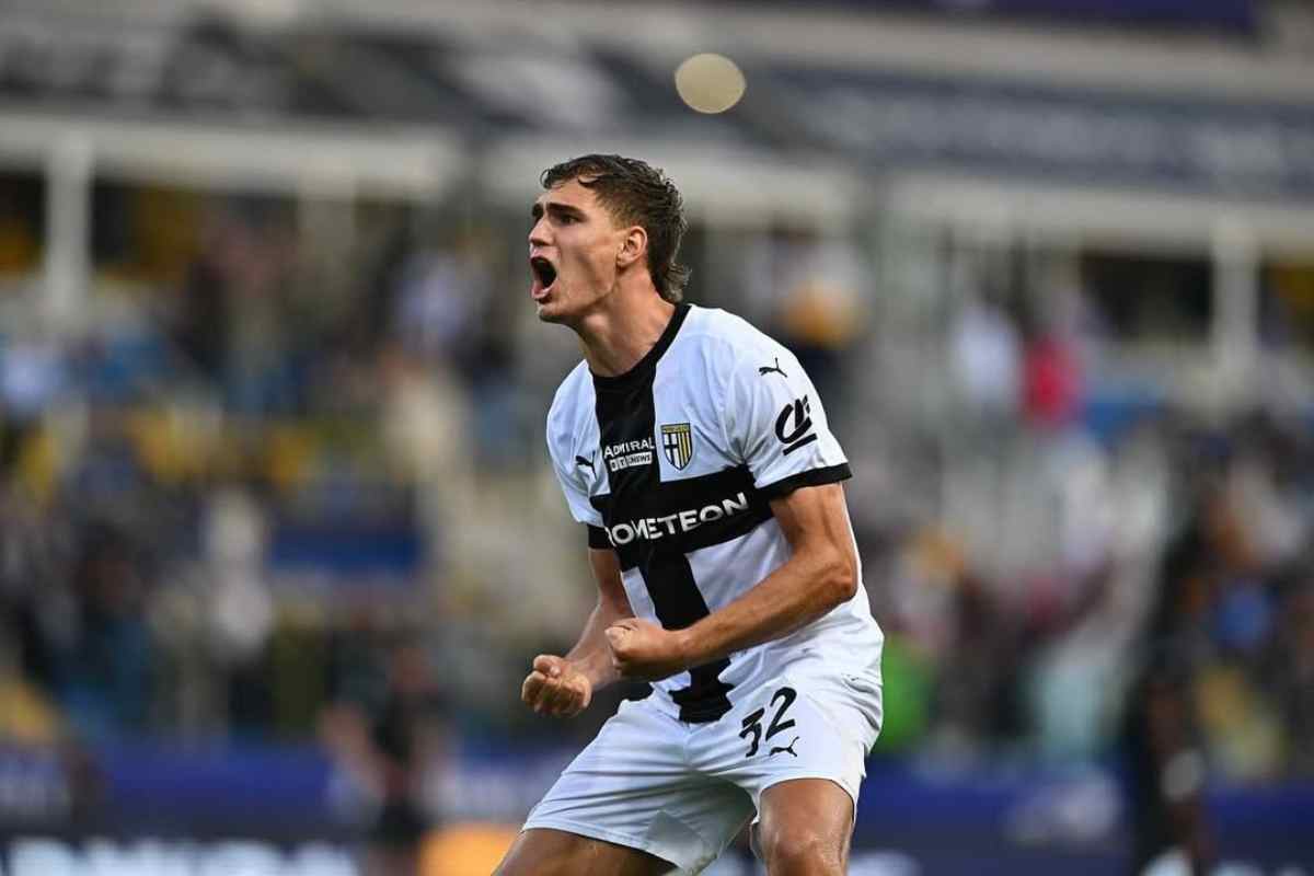 Mateo Pellegrino esulta dopo un gol