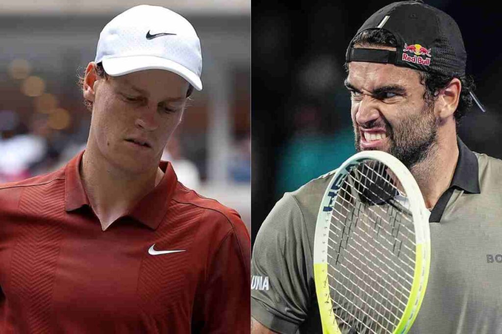 Jannik Sinner e Matteo Berrettini in primo piano